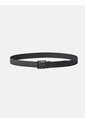Cinturón Negro De Hebilla Cuadrada Con Estampado Calvin Klein de Calvin Klein