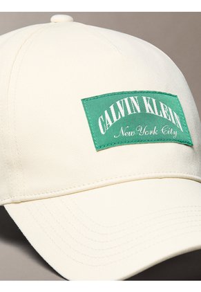 Gorra Beige De Algodón Con Diseño Gráfico Calvin Klein