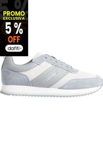 Tenis Gris Low Top Lace Up Calvin Klein Calvin Klein