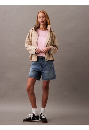 Camiseta Rosada Slim Con Logo Calvin Klein