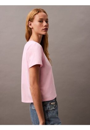 Camiseta Rosada Slim Con Logo Calvin Klein