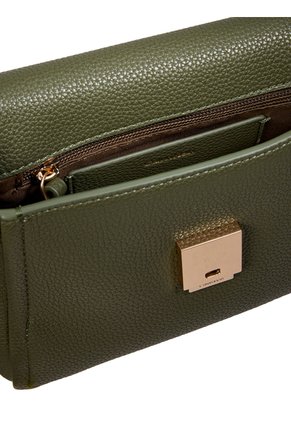 Bolso Verde Cruzado Con Emblema Calvin Klein