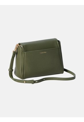 Bolso Verde Cruzado Con Emblema Calvin Klein