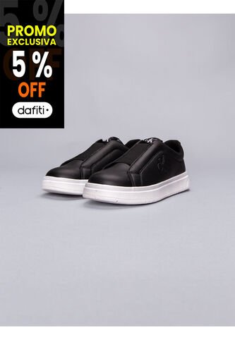 Tenis Negro Niña Con Banda Elástica Calvin Klein Calvin Klein