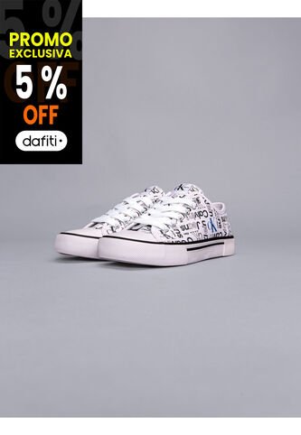 Tenis Blanco Niña Con Monograma Calvin Klein Calvin Klein
