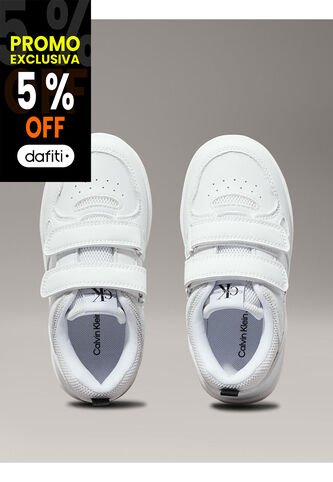 Tenis Blanco Niña Con Doble Velcro Calvin Klein Calvin Klein