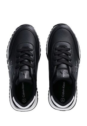 Tenis Negro Deportivos De Corte Bajo Con Cordones Calvin Klein