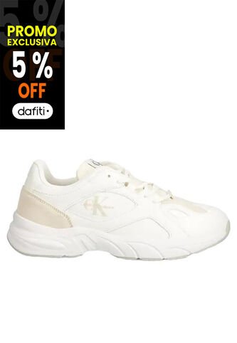 Tenis Blanco Retro Low Lace Calvin Klein Calvin Klein