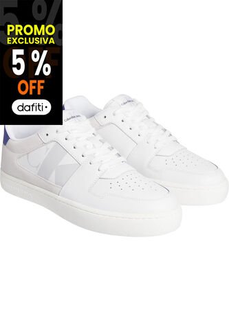 Tenis Blanco Clásicos Con Detalle De Gamuza Calvin Klein Calvin Klein