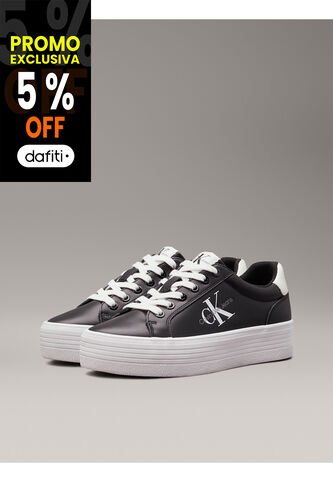 Tenis Multicolor De Plataforma De Cuero Calvin Klein Calvin Klein