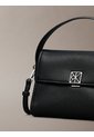 Bolso Negro De Hombro Con Emblema Metálico Calvin Klein de Calvin Klein