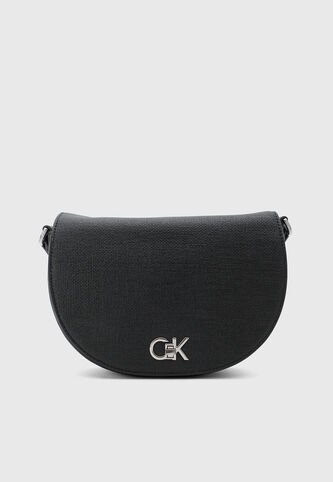 Bolso Manos Libres Calvin Klein Saddle Negro Calvin Klein