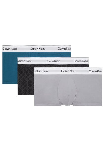 Pack Multicolor De 3 Boxers Ajustados De Talle Bajo - Icon Cotton Stretch Calvin Klein