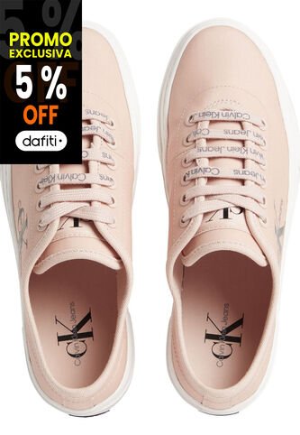 Tenis Rosado De Lona Con Plataforma Calvin Klein Calvin Klein