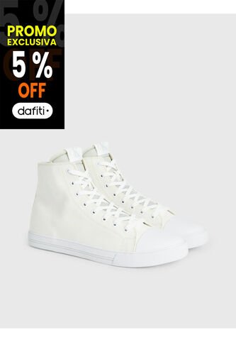 Tenis Blanco Corte Alto Vulcanizados Para Hombre Calvin Klein Calvin Klein