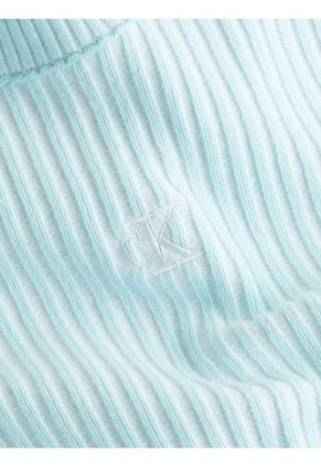 Camiseta Verde Cropped Manga Corta Para Mujer Calvin Klein