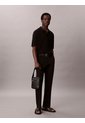 Bolso Negro Reporter Con Textura Integral De Emblema Calvin Klein de Calvin Klein
