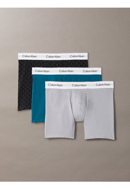 Pack Multicolor De 3 Bóxers Sueltos Largos - Icon Cotton Stretch Calvin Klein