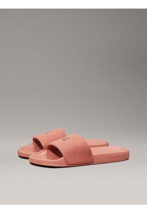 Sandalias Naranja Con Logo Calvin Klein