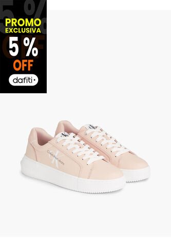 Tenis Rosado Rosado Chunky Cupsole Laceup Calvin Klein Calvin Klein