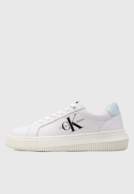 Tenis Lifestyle Blanco-Beige-Azul Claro Calvin Klein
