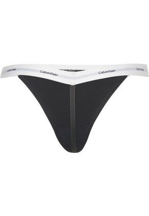 Tanga Negra - Cotton Stretch Rib Calvin Klein
