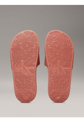 Sandalias Naranja Con Logo Calvin Klein