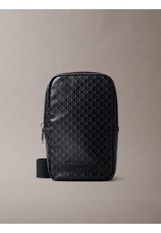 Bolso Negro Cruzado Cuadrado Con Estampado De Emblema Calvin Klein Calvin Klein