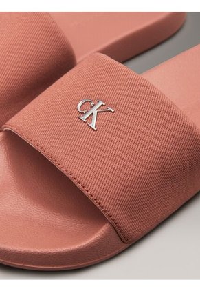 Sandalias Naranja Con Logo Calvin Klein