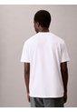 Camiseta Blanca Regular De Manga Corta Con Monograma Bordado Calvin Klein de Calvin Klein
