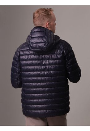 Chaqueta Azul Acolchada Con Capota Calvin Klein