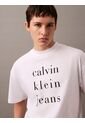 Camiseta Blanca Stacked Graphic Crewnec Calvin Klein de Calvin Klein
