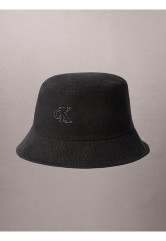 Gorro Negro Bucket Con Costura De Monograma Calvin Klein Calvin Klein