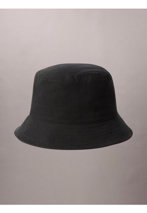 Gorro Negro Bucket Con Costura De Monograma Calvin Klein
