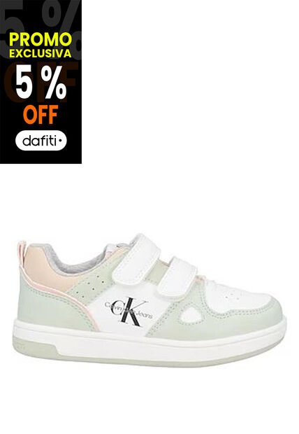 Tenis Multicolor Para Niña Con Velcro Calvin Klein