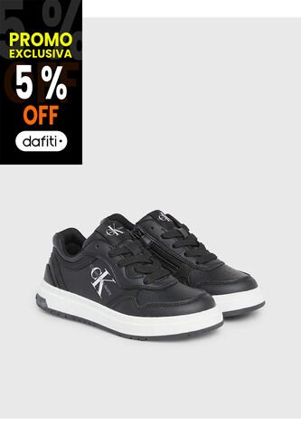 Tenis Negro Con Punta Redonda Para Niño Calvin Klein Calvin Klein