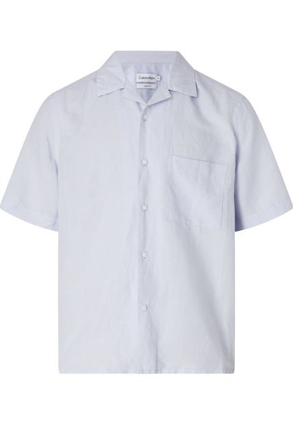 Camisa Celeste Manga Corta Para Hombre Calvin Klein