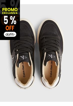Tenis Negros Con Detalles En Gamuza Niña Calvin Klein