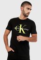 Camiseta Negro-Verde Neón  Calvin Klein de Calvin Klein