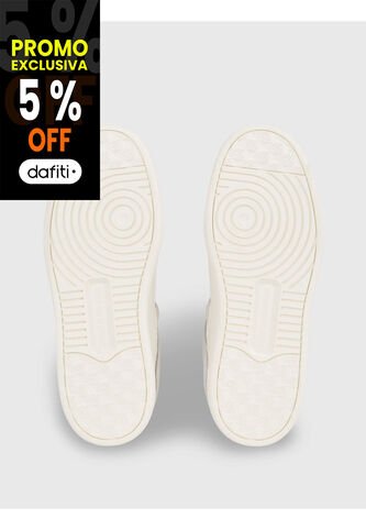Tenis Blanco De Cuero Tipo Basket Calvin Klein Calvin Klein