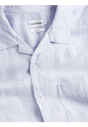 Camisa Celeste Manga Corta Para Hombre Calvin Klein