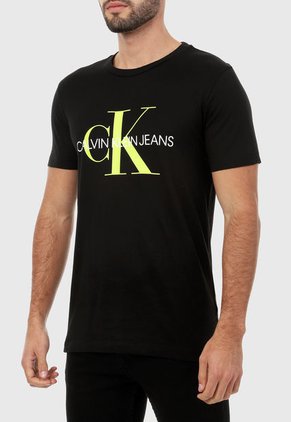 Camiseta Negro-Verde Neón  Calvin Klein