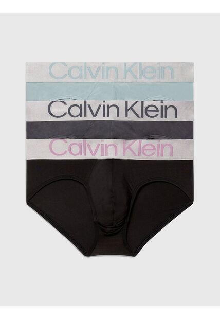 Pack De 3 Hip Brief - Steel Microfibra Calvin Klein