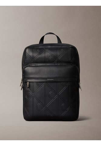 Morral Negro Con Estampado De Emblema En Relieve Calvin Klein Calvin Klein