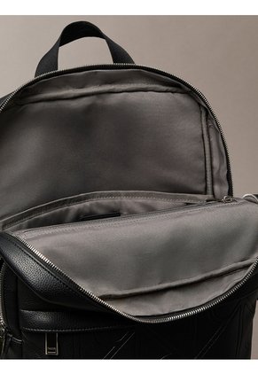 Morral Negro Con Estampado De Emblema En Relieve Calvin Klein