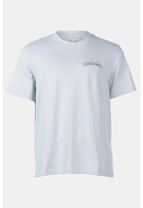 Camiseta Blanca Con Logo Bordado Calvin Klein