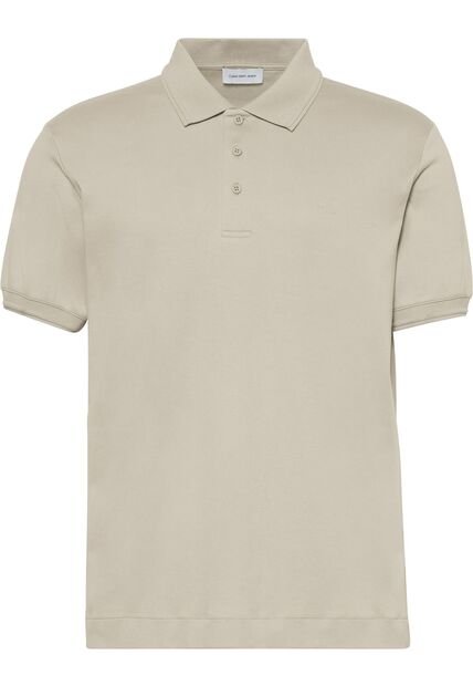 Polo Beige Regular Con Monograma Bordado En Relieve Calvin Klein
