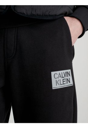 Pantalón De Chándal Con Logo De Algodón Negro Hombre Negro Calvin Klein