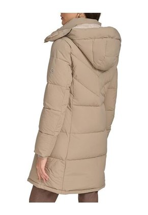 Abrigo Blanco Walker Con Capota Calvin Klein