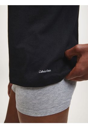 Paquete De 3 Camisetas Negras Cuello V Para Hombre Calvin Klein